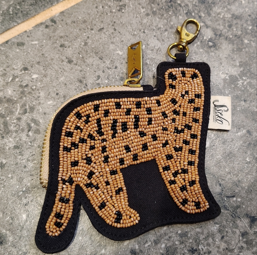 Sseko Black and Tan Beaded Key Holder